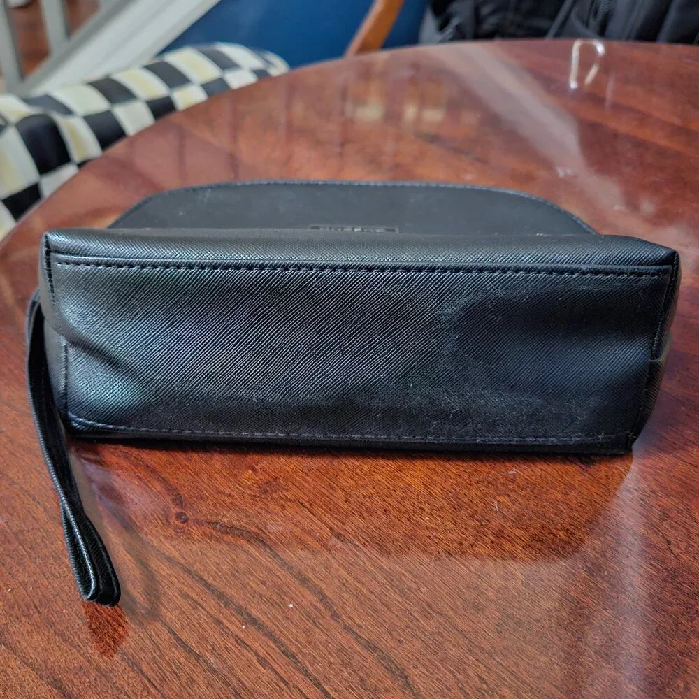 NEW KNESKO SKIN BLACK OBSIDIAN GEMSTONE FACE FACIAL ROLLER & TRAVEL STORAGE BAG